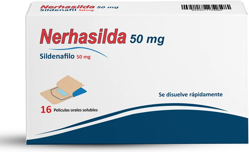 Empaque de Nerhasilda Sildenafilo 50 mg